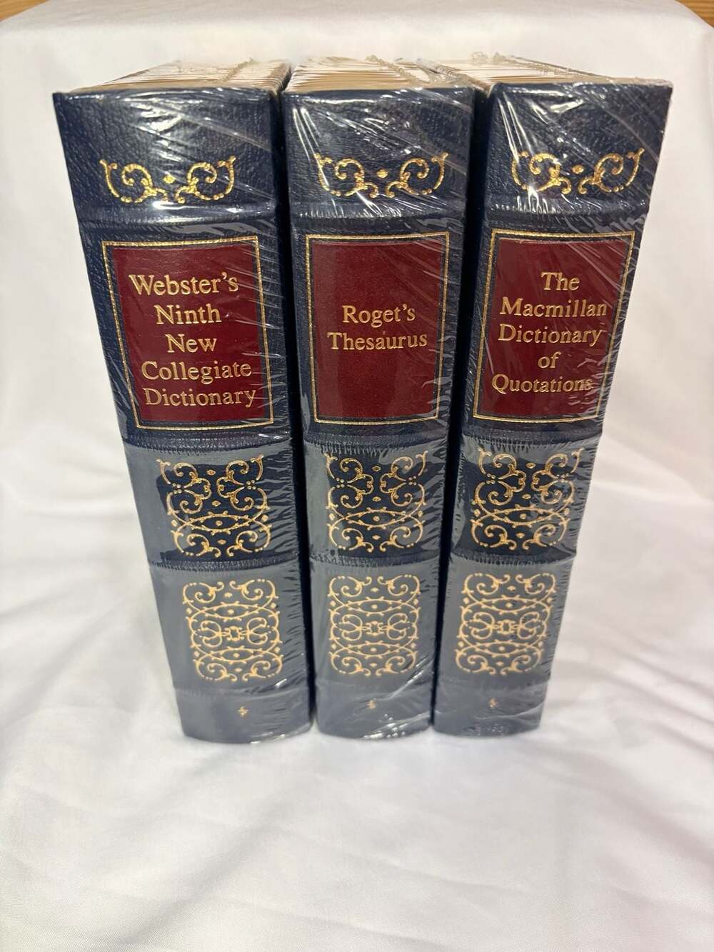 New Easton Press 3 Book Set: Leather Bound Dictionary, Thesaurus, Quotations